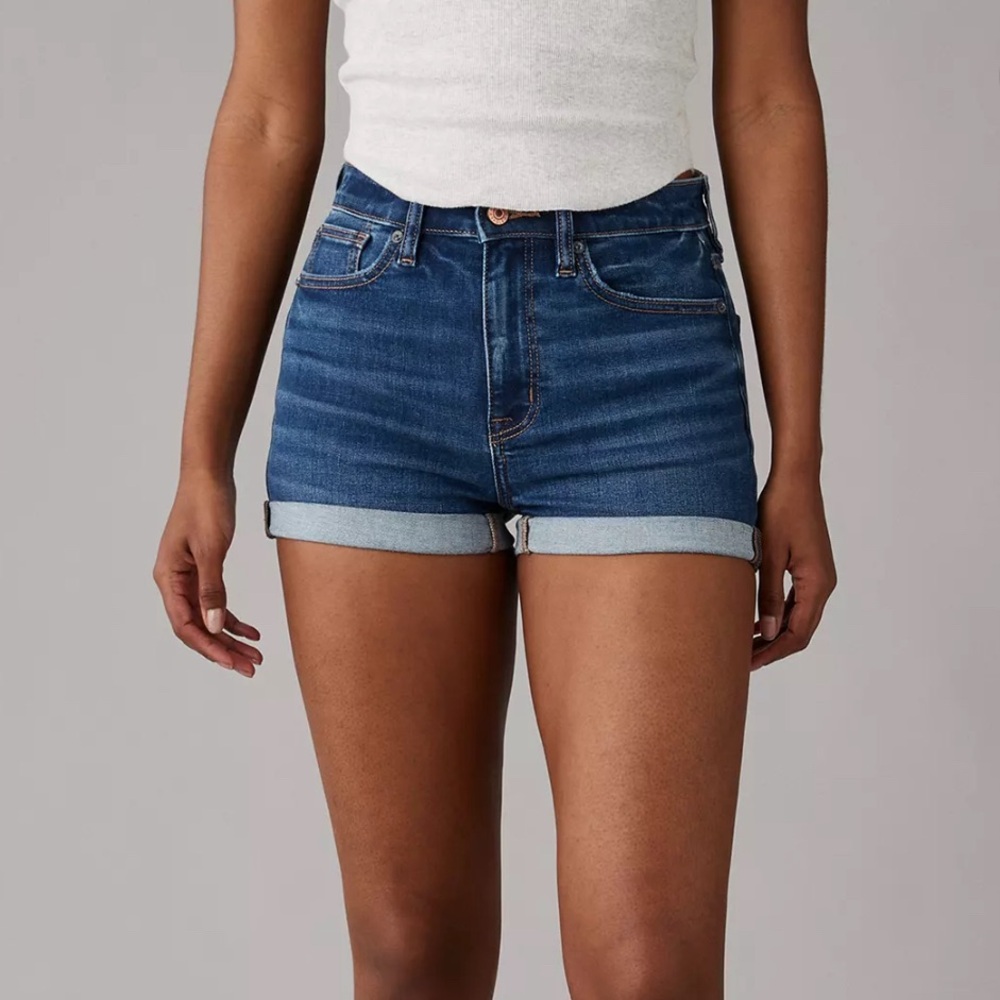 AE Next Level Super High-Waisted Denim Short Short